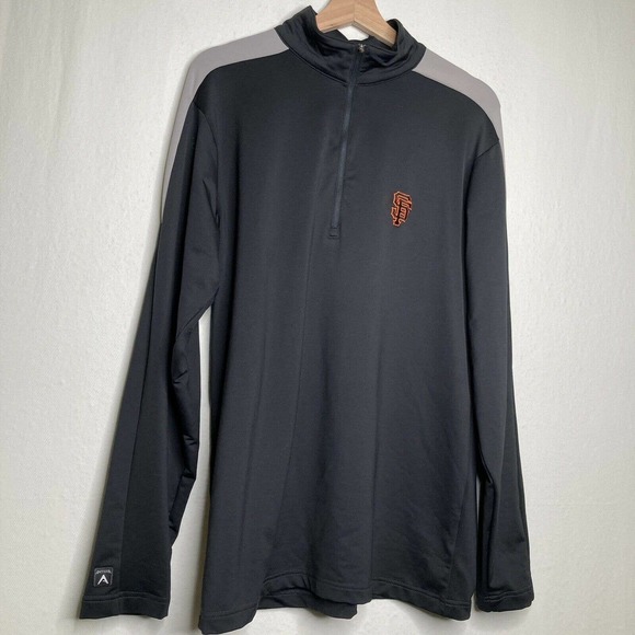 Antiqua San Francisco Giants Quarter Zip Performance Pullover Mens Size M - Picture 2 of 11